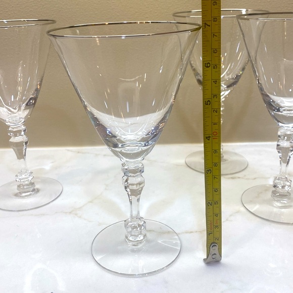 Vintage Tiffin platinum trim goblets - Picture 4 of 4
